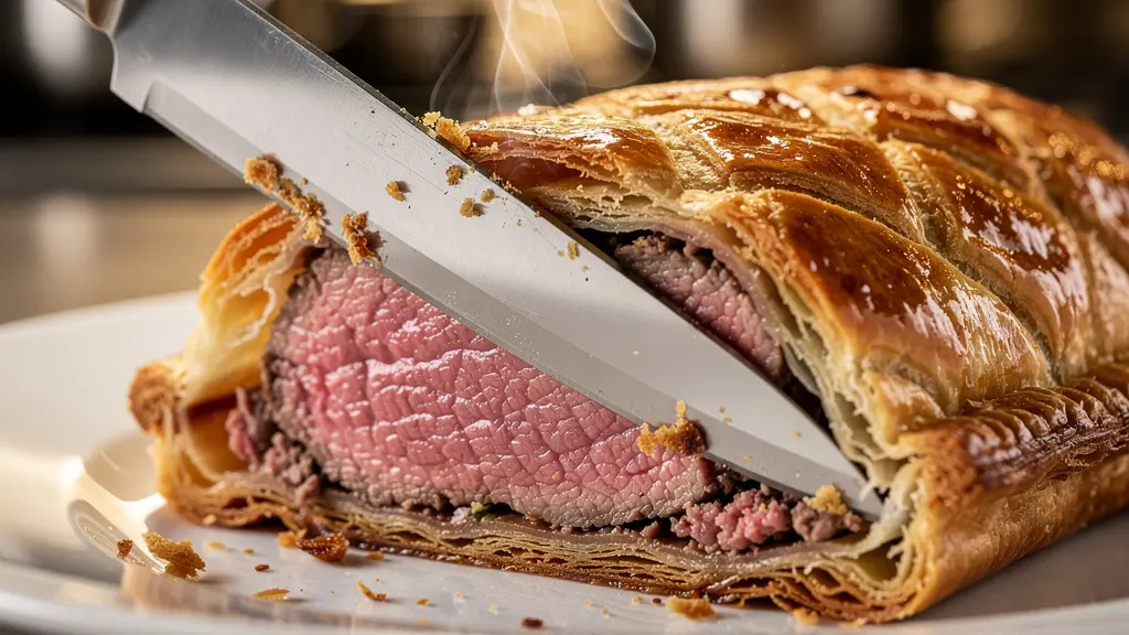 Professional chef preparing signature dish in restaurant kitchen