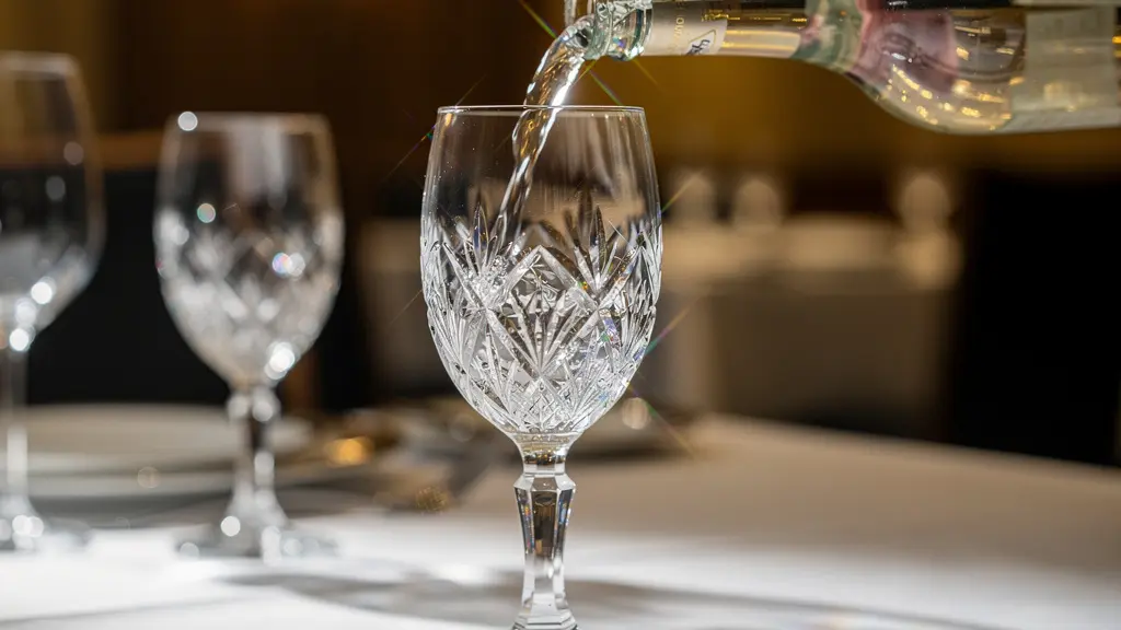 Elegant water service presentation in Dubai fine dining restaurant
