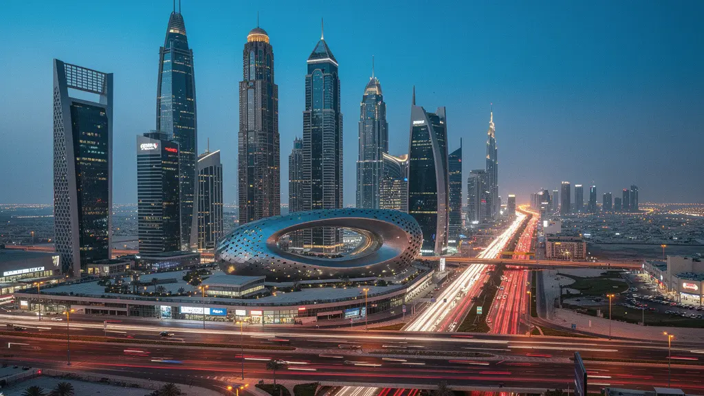 A panoramic view of Dubai's futuristic skyline showcasing architectural highlights for a 48-hour tour